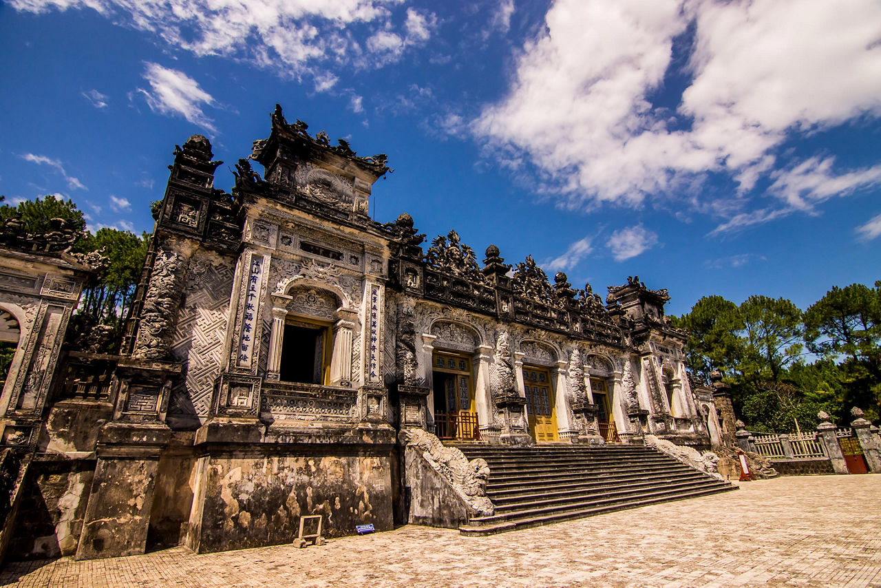 An old historical building in Chan May, Vietnam